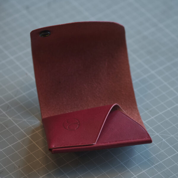 Signature Wrap Card Wallet | #002 Purple Calfskin - Image 4